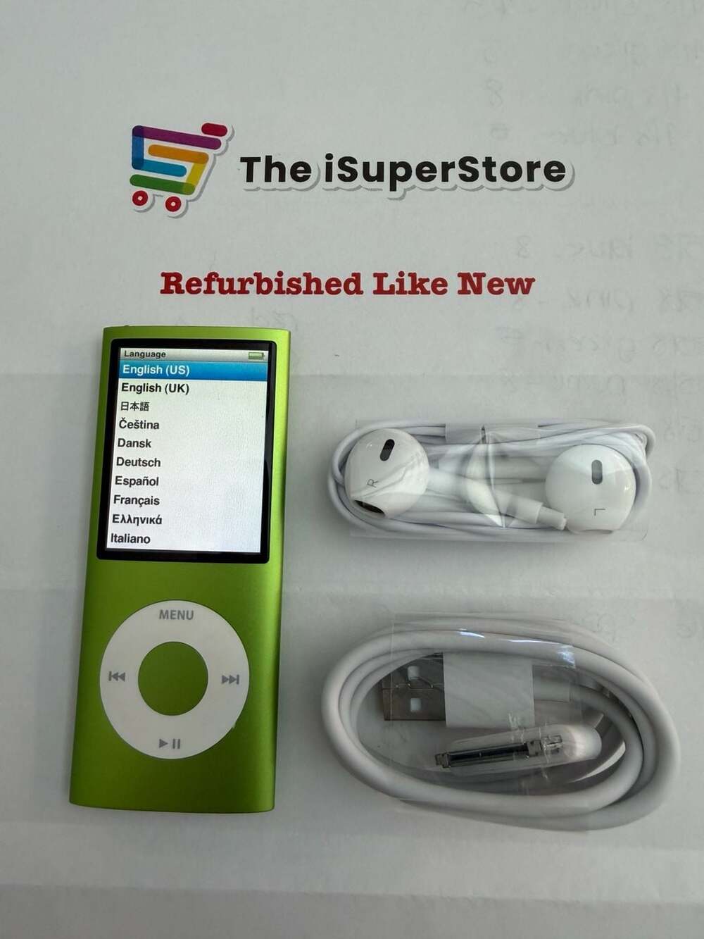 Refurbished Apple iPod nano 4th Gen 8GB Green - New Battery - 1 YR Warranty